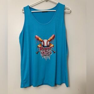 Respect the Drip Blue Tank Top